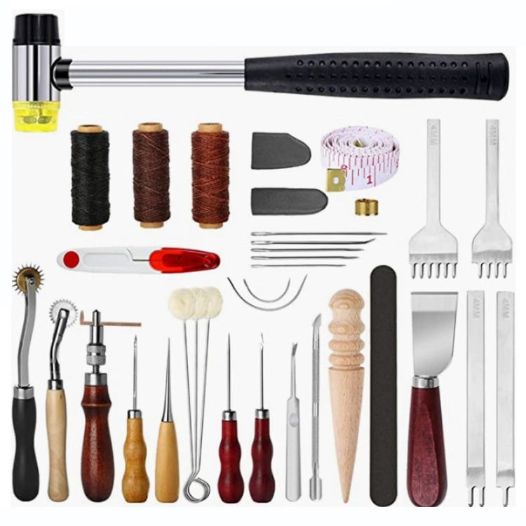 手工皮革DIY製作工具套裝，35件套