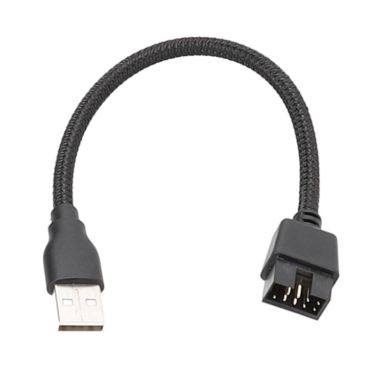 USB-A 公對 9 針主機板內建 RGB 數據至外部 U 端口轉接線, USB-A 公對 9 針