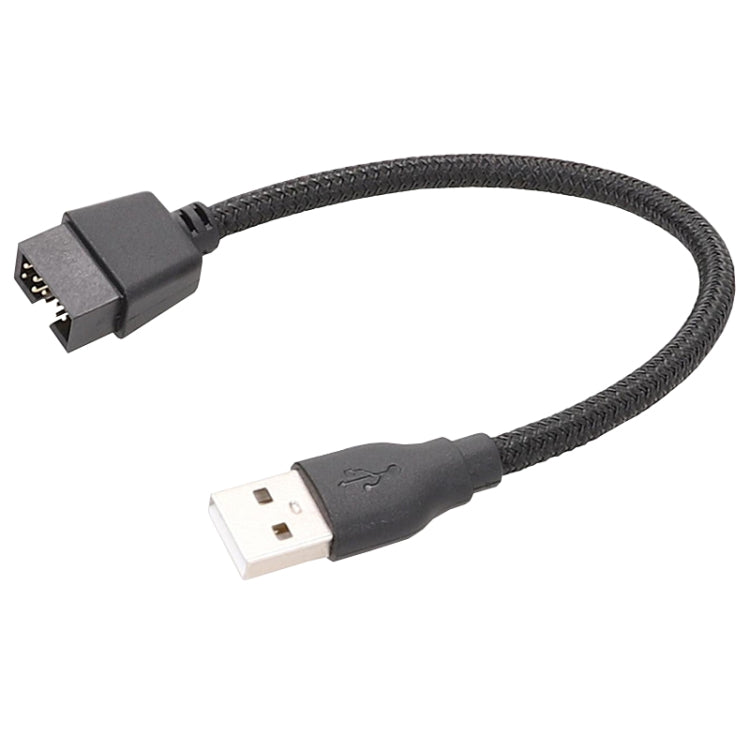 USB-A 公對 9 針主機板內建 RGB 數據至外部 U 端口轉接線, USB-A 公對 9 針