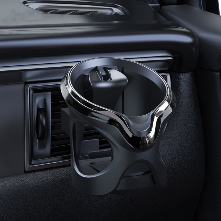 Car Cup Holder Air Conditioner Outlet Multifunctional Storage Rack, Black Red LED Light, Black Silver LED Light, Black Red Ordinary, Black Silver Ordinary