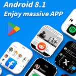 LOKMAT APPLLP 4 MAX 2.02吋Android 8.1全網絡WiFi卡藍牙智能手錶，2G+16G（海軍藍），2G+16G（銀色）