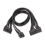 適用於 EVGA 10針 / 18針至 24針扁平線模組線顯示卡阻擋線, 60cm 適用 EVGA