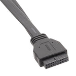主機板 USB3.0 面板線前置 19針至雙埠 A 母數據扁平線, 30cm, 50cm, 80cm