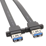主機板 USB3.0 面板線前置 19針至雙埠 A 母數據扁平線, 30cm, 50cm, 80cm