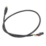 主機板 USB 9針至 Type-C 直頭數據雙層屏蔽線, 50cm 直頭
