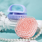 Silicone Shampoo Brush Clean Scalp Massage Brush Wet And Dry Handheld Shampoo Comb