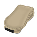 Car Eyeglasses Clip Car Leather Magnetic Closure Sunglasses Storage Bag