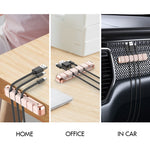 AhaStyle PT125 Aluminum Alloy + Silicone 5 Holes Position Cable Holder Desktop Data Cable Clip
