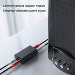 RCA 音訊接地環隔離器抗干擾降噪消除電流聲藍牙接收器，方形，橢圓形