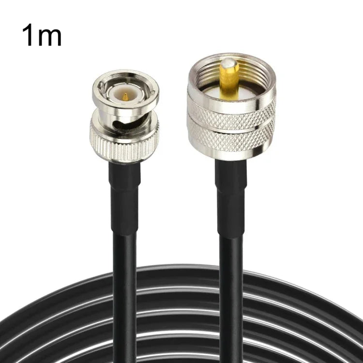 BNC 公頭轉 UHF 公頭 RG58 轉接線，0.5米，1米，2米，3米，5米，8米，10米