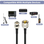 BNC 公頭轉 UHF 公頭 RG58 轉接線，0.5米，1米，2米，3米，5米，8米，10米