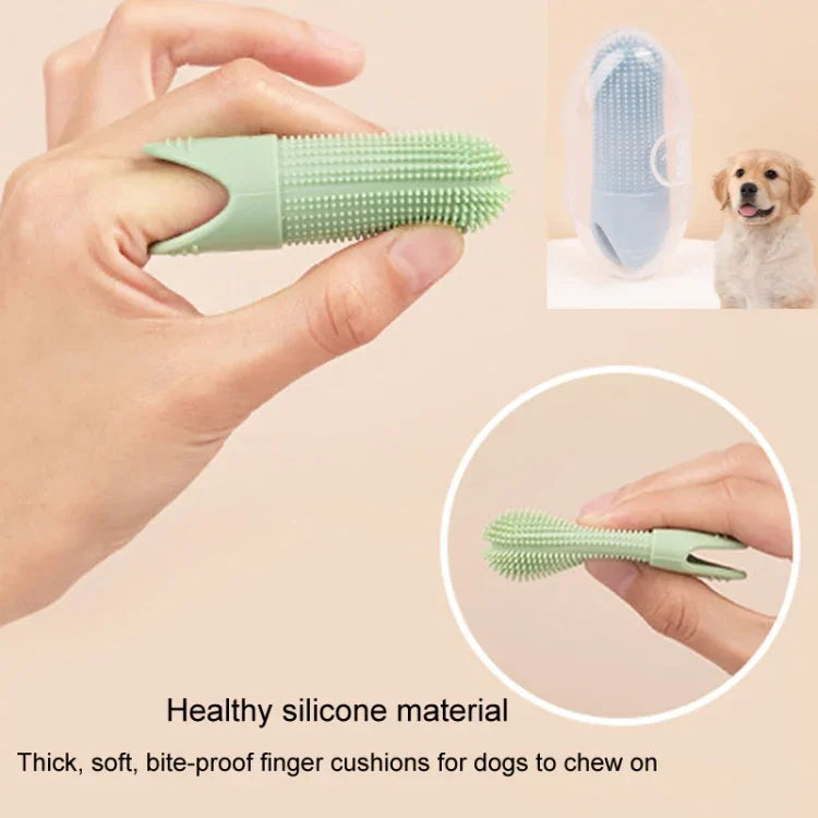 Pet Finger Toothbrush Cats Dogs Silicone Toothbrush Pet Oral Cleaning Care Tool