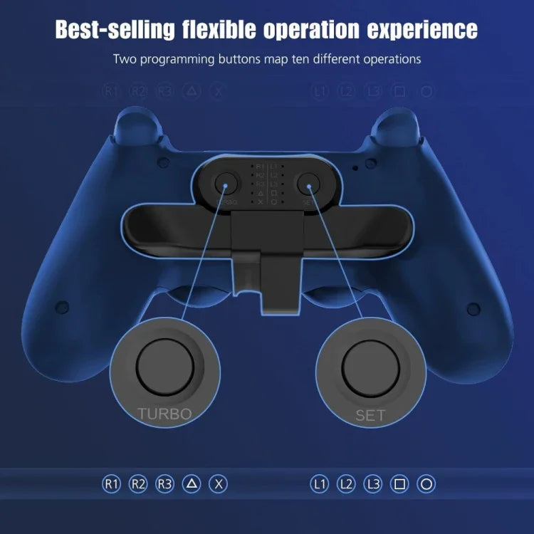 適用於 PS4 控制器背部按鈕附件，可編程及 TURBO 功能