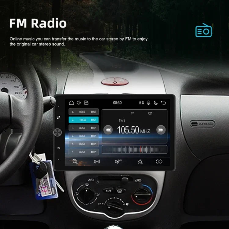 10.4 吋 MP5 單把垂直螢幕手動旋轉安卓導航，附無線 Carplay 倒車攝影