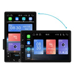 10.4 吋 MP5 單把垂直螢幕手動旋轉安卓導航，附無線 Carplay 倒車攝影