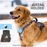 適用於 AirTag 第二代 / AirTag 第一代 寵物塑膠防水追蹤器保護殼，藍色，粉紅色，黑色