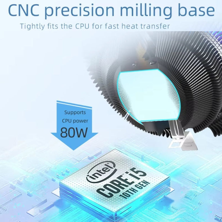 LED 彩色燈 4針冷卻桌上型 CPU 散熱風扇, 冰刃 W120