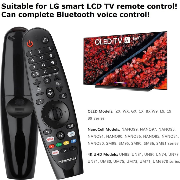 適用於 LG 電視藍牙手持紅外語音多功能遙控器，AKB75855501 語音
