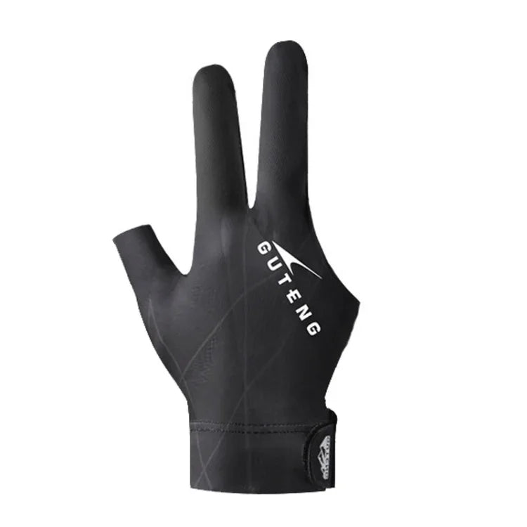 GUTENG Three Finger Thin Breathable Wear-Resistant Non-Slip Snooker Billiard Gloves, Left Hand Half Finger (Printed Black), Left Hand Half Finger (Printed Blue), Left Hand Full Finger (Gray), Left Hand Full Finger (Printed Black)                       ...