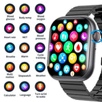 F70  2.1 Inch Screen Smart Watch With Blood Sugar/Blood Oxygen Monitoring /SOS Alarm/100+ Sports Modes, Black Silicone, Black Pink, Black Gray, Black 3-bead Steel, Black Milan, Black Leather, Black Brown Leather, Black Bamboo, Black SIlver 3-bead