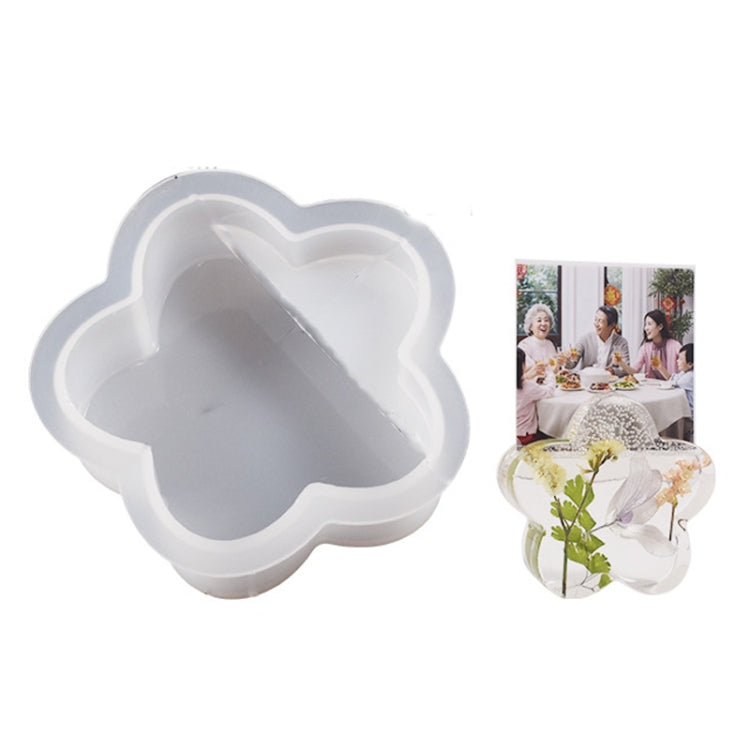 2個名片夾照片夾模具 DIY水晶膠樹脂模具 半圓003，花朵004，心形001，六角形002，雲朵005，彩虹006