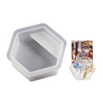 2個名片夾照片夾模具 DIY水晶膠樹脂模具 半圓003，花朵004，心形001，六角形002，雲朵005，彩虹006