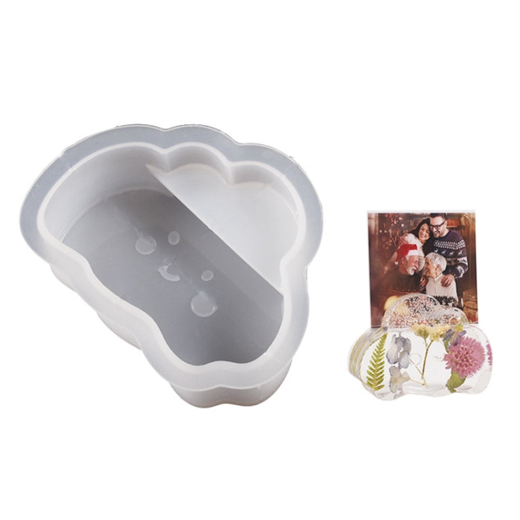 2個名片夾照片夾模具 DIY水晶膠樹脂模具 半圓003，花朵004，心形001，六角形002，雲朵005，彩虹006