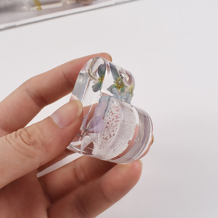 2個名片夾照片夾模具 DIY水晶膠樹脂模具 半圓003，花朵004，心形001，六角形002，雲朵005，彩虹006