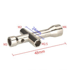3D 印表機十字扳手迷你套筒 M2/M2.5/M3/M4 螺絲螺母工具，2 件組