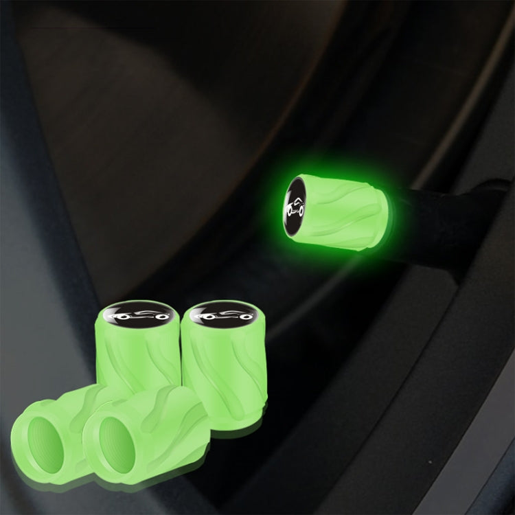 4pcs /Set Luminous Car Motorcycle Tire Modified Valve Cap, Orange Red White Skull, Orange Red Black Flag, Orange Red Red Skull, Orange Red Sports Car, Pink White Skull, Pink Black Flag, Pink Red Skull, Pink Sports Car, Yellow White Skull               ...