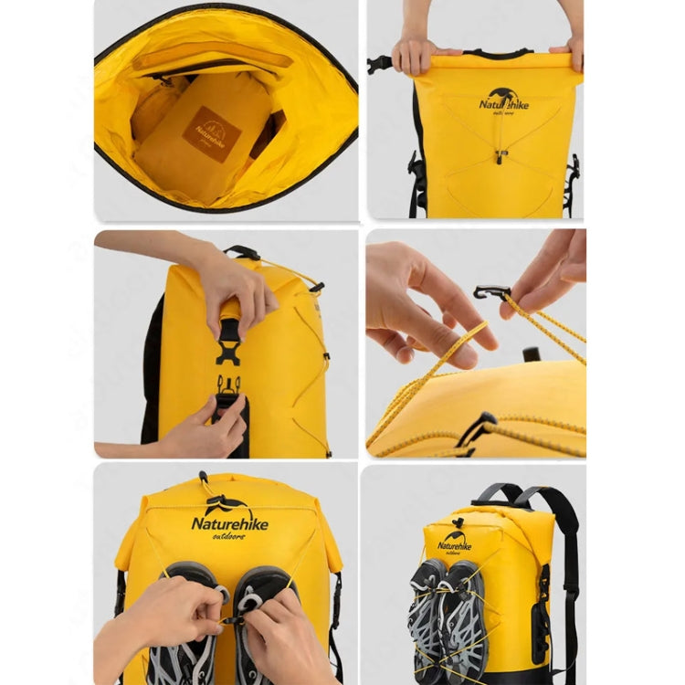 Naturehike 防水濕乾袋 IPX6 戶外海邊潛水游泳漂流裝備，20L 卡其色，20L 黃色，30L 卡其色，30L 黃色，40L 卡其色，40L 黃色
