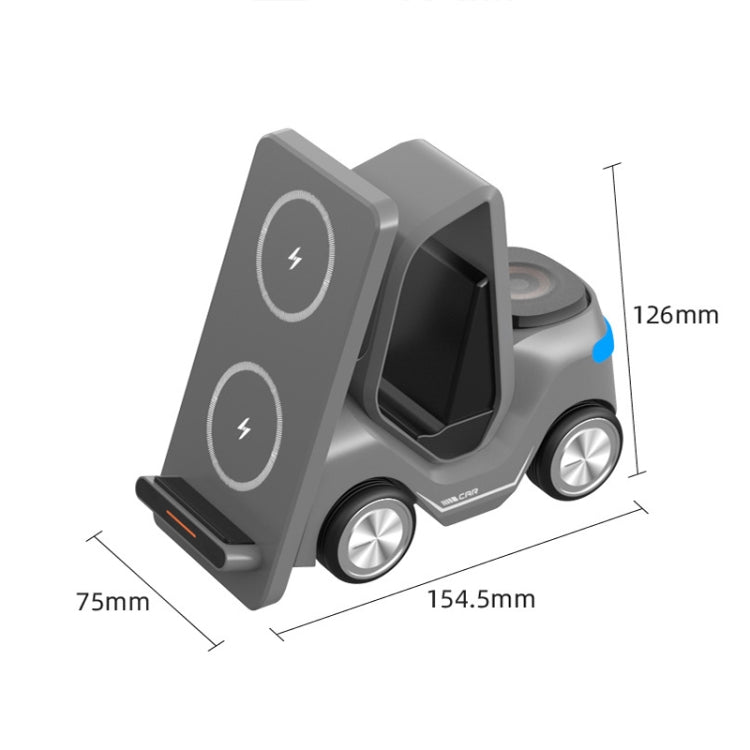 T20S 三合一 15W 小型叉車造型桌面無線充電器附 LED 氛圍燈