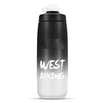 WEST BIKING 750ML 自行車水壺 便攜戶外騎行水杯，白粉漸變，黑灰漸變，藍色漸變，深綠漸變，綠粉漸變，黃綠漸變，黑綠漸變，黑紅漸變