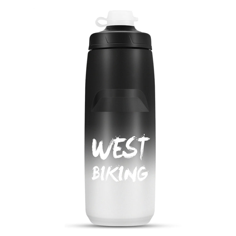 WEST BIKING 750ML 自行車水壺 便攜戶外騎行水杯，白粉漸變，黑灰漸變，藍色漸變，深綠漸變，綠粉漸變，黃綠漸變，黑綠漸變，黑紅漸變