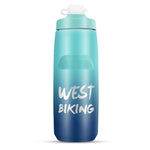 WEST BIKING 750ML 自行車水壺 便攜戶外騎行水杯，白粉漸變，黑灰漸變，藍色漸變，深綠漸變，綠粉漸變，黃綠漸變，黑綠漸變，黑紅漸變