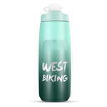 WEST BIKING 750ML 自行車水壺 便攜戶外騎行水杯，白粉漸變，黑灰漸變，藍色漸變，深綠漸變，綠粉漸變，黃綠漸變，黑綠漸變，黑紅漸變