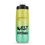 WEST BIKING 750ML 自行車水壺 便攜戶外騎行水杯，白粉漸變，黑灰漸變，藍色漸變，深綠漸變，綠粉漸變，黃綠漸變，黑綠漸變，黑紅漸變