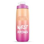 WEST BIKING 750ML 自行車水壺 便攜戶外騎行水杯，白粉漸變，黑灰漸變，藍色漸變，深綠漸變，綠粉漸變，黃綠漸變，黑綠漸變，黑紅漸變