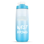 WEST BIKING 750ML 自行車水壺 便攜戶外騎行水杯，白粉漸變，黑灰漸變，藍色漸變，深綠漸變，綠粉漸變，黃綠漸變，黑綠漸變，黑紅漸變