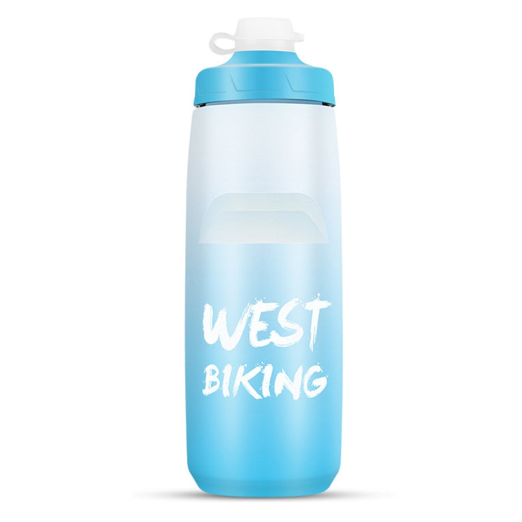 WEST BIKING 750ML 自行車水壺 便攜戶外騎行水杯，白粉漸變，黑灰漸變，藍色漸變，深綠漸變，綠粉漸變，黃綠漸變，黑綠漸變，黑紅漸變