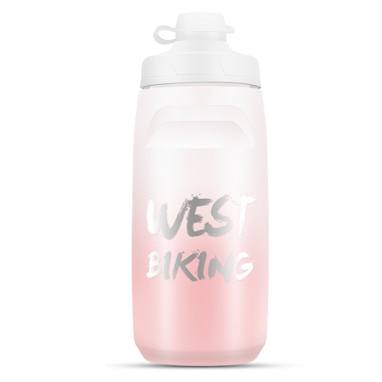 WEST BIKING 620ML 自行車水壺 便攜戶外騎行水杯，白粉漸變，黑灰漸變，藍色漸變，深綠漸變，綠粉漸變，黃綠漸變，黑綠漸變，黑紅漸變