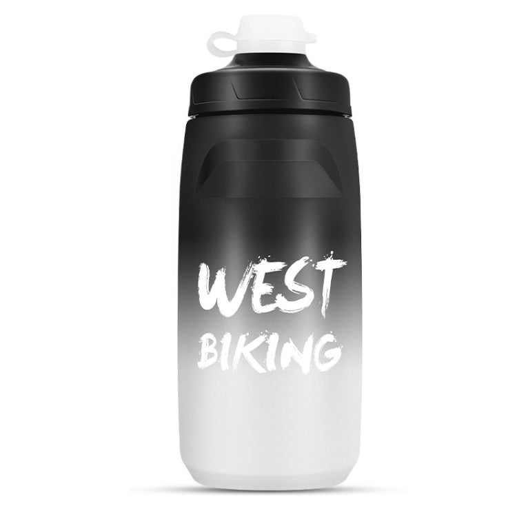 WEST BIKING 620ML 自行車水壺 便攜戶外騎行水杯，白粉漸變，黑灰漸變，藍色漸變，深綠漸變，綠粉漸變，黃綠漸變，黑綠漸變，黑紅漸變