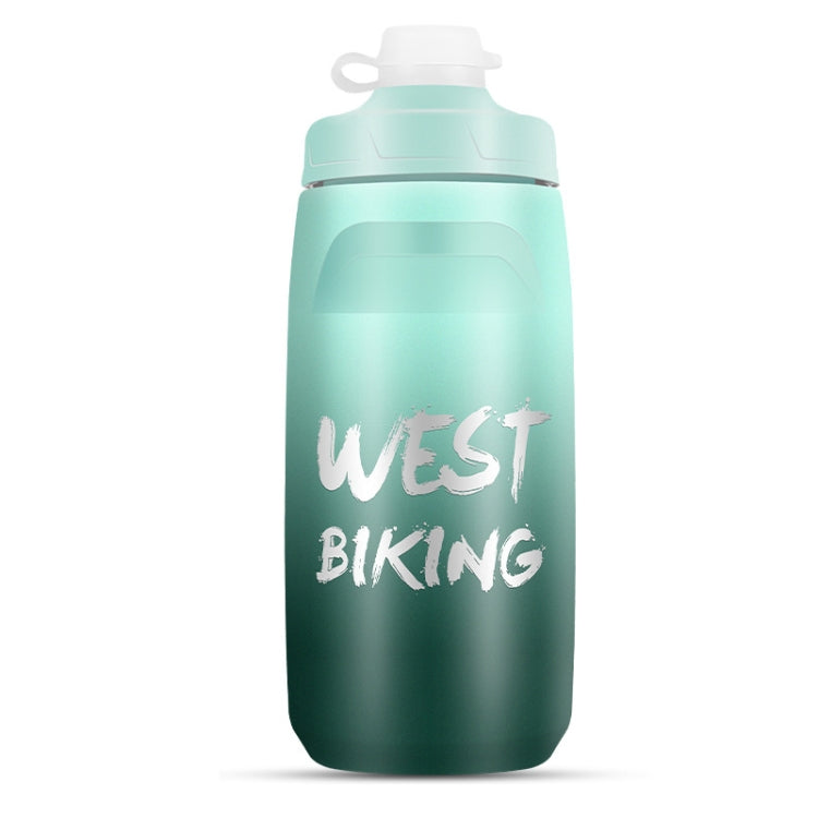 WEST BIKING 620ML 自行車水壺 便攜戶外騎行水杯，白粉漸變，黑灰漸變，藍色漸變，深綠漸變，綠粉漸變，黃綠漸變，黑綠漸變，黑紅漸變