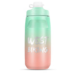 WEST BIKING 620ML 自行車水壺 便攜戶外騎行水杯，白粉漸變，黑灰漸變，藍色漸變，深綠漸變，綠粉漸變，黃綠漸變，黑綠漸變，黑紅漸變