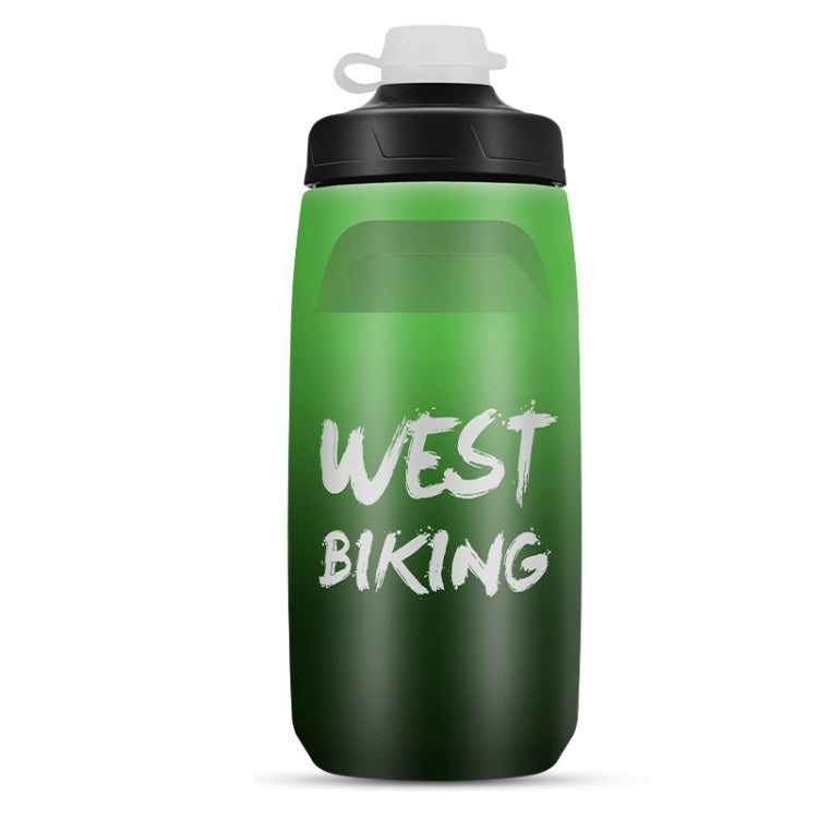 WEST BIKING 620ML 自行車水壺 便攜戶外騎行水杯，白粉漸變，黑灰漸變，藍色漸變，深綠漸變，綠粉漸變，黃綠漸變，黑綠漸變，黑紅漸變