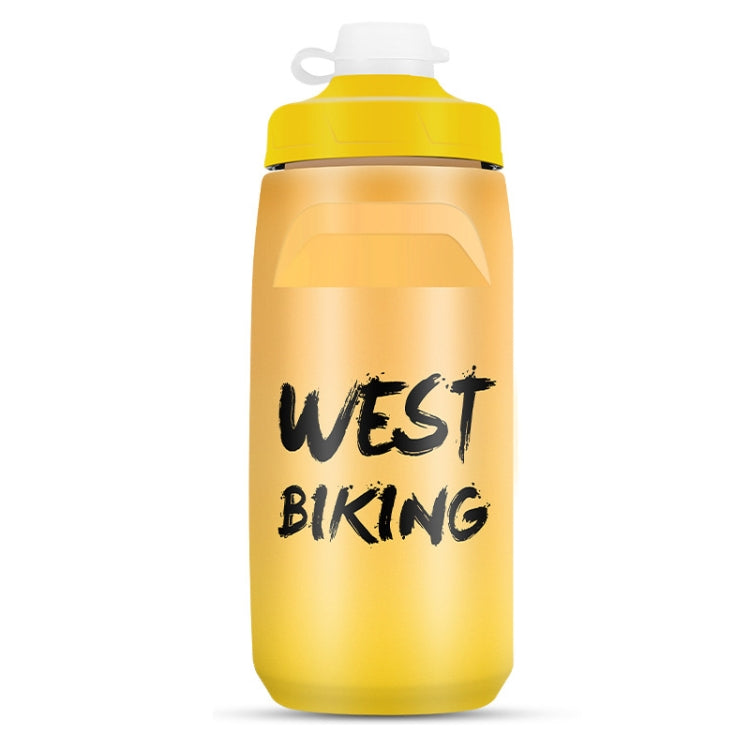 WEST BIKING 620ML 自行車水壺 便攜戶外騎行水杯，白粉漸變，黑灰漸變，藍色漸變，深綠漸變，綠粉漸變，黃綠漸變，黑綠漸變，黑紅漸變