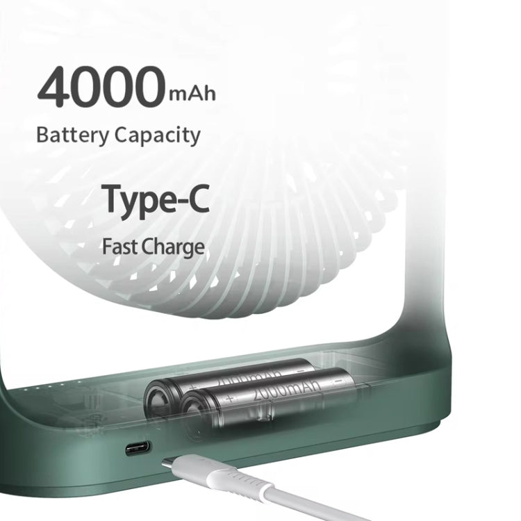 JisuLife FA19 4000mAh 無線充電桌面迷你風扇 靜音便攜風扇