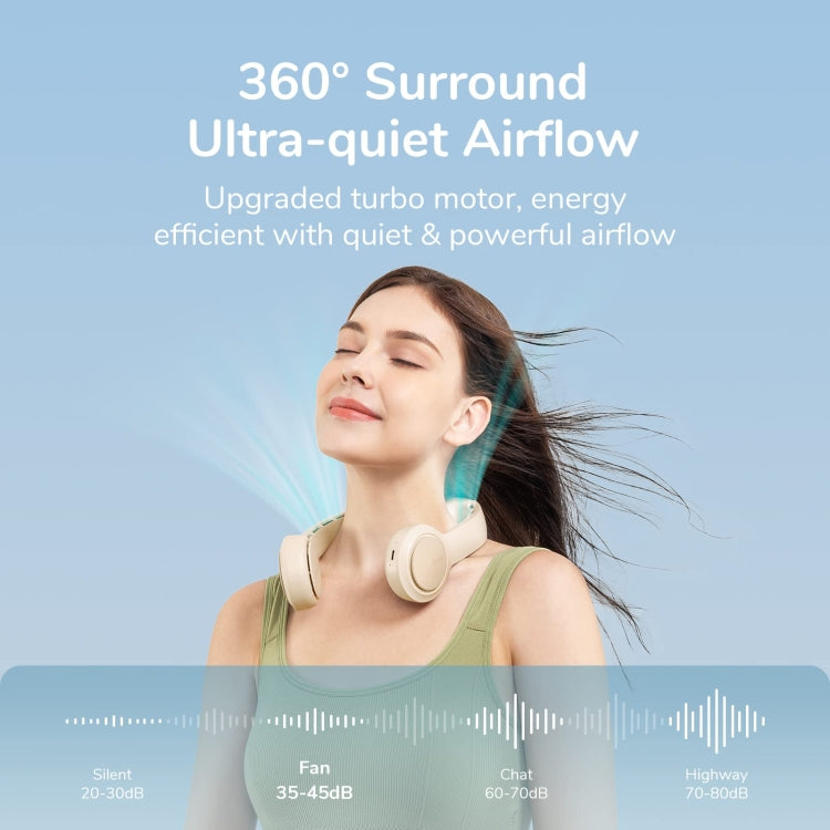 JisuLife FA31 USB充電掛脖迷你風扇 無葉片冷卻戶外大風力電風扇