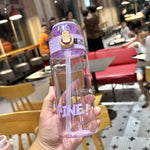 學生便攜彈跳吸管大容量防摔塑膠杯，550ml 綠色，550ml 白色，550ml 紫色，650ml 綠色，650ml 白色，650ml 紫色，800ml 綠色，800ml 白色，800ml 紫色