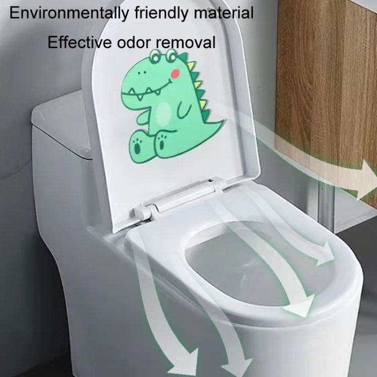 4片浴室馬桶除臭貼氈材質可愛卡通香薰裝飾牆貼，22x18cm